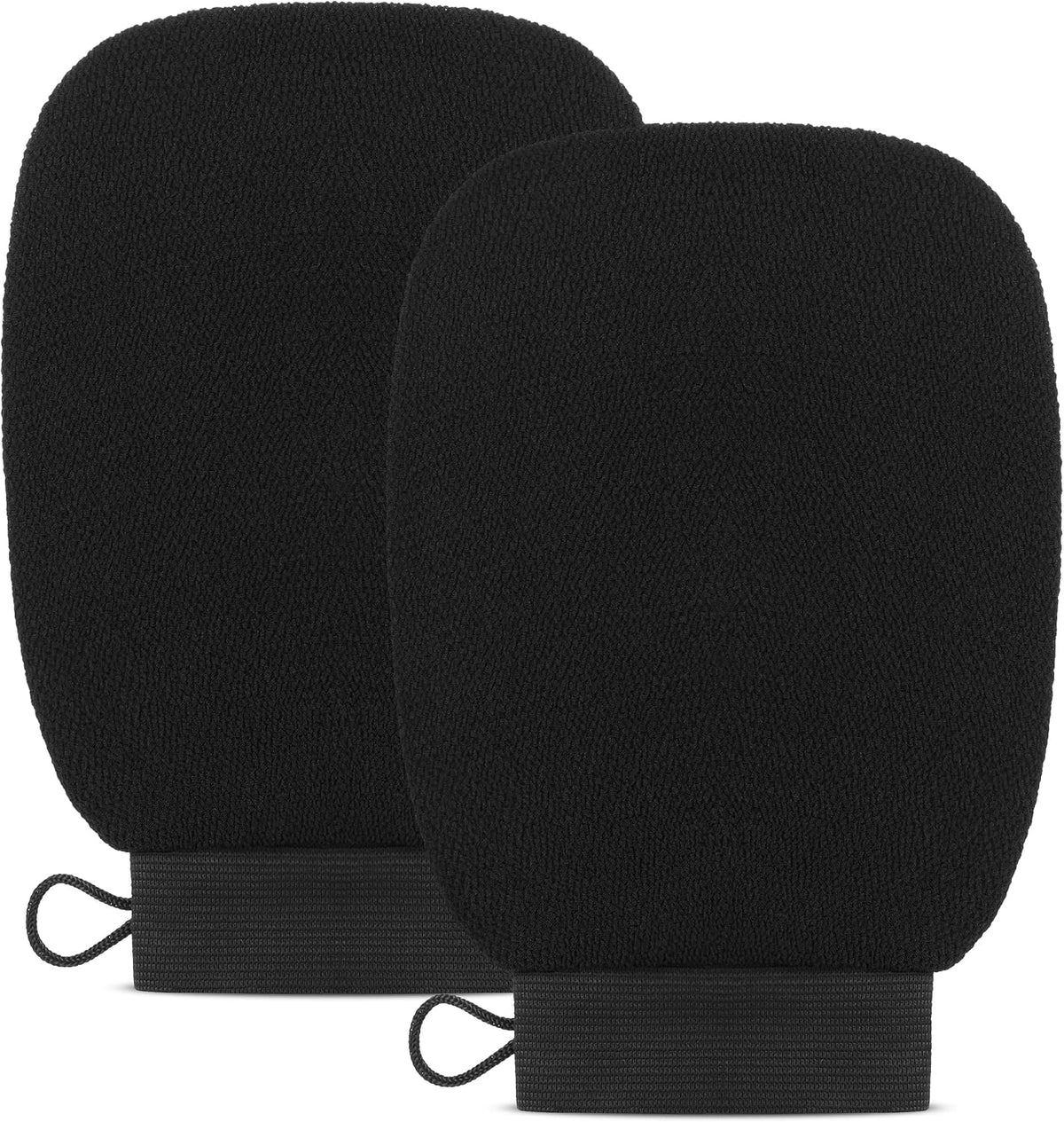 VALITIC Exfoliating Glove Body Scrubber Mitt for Shower, Pair Black