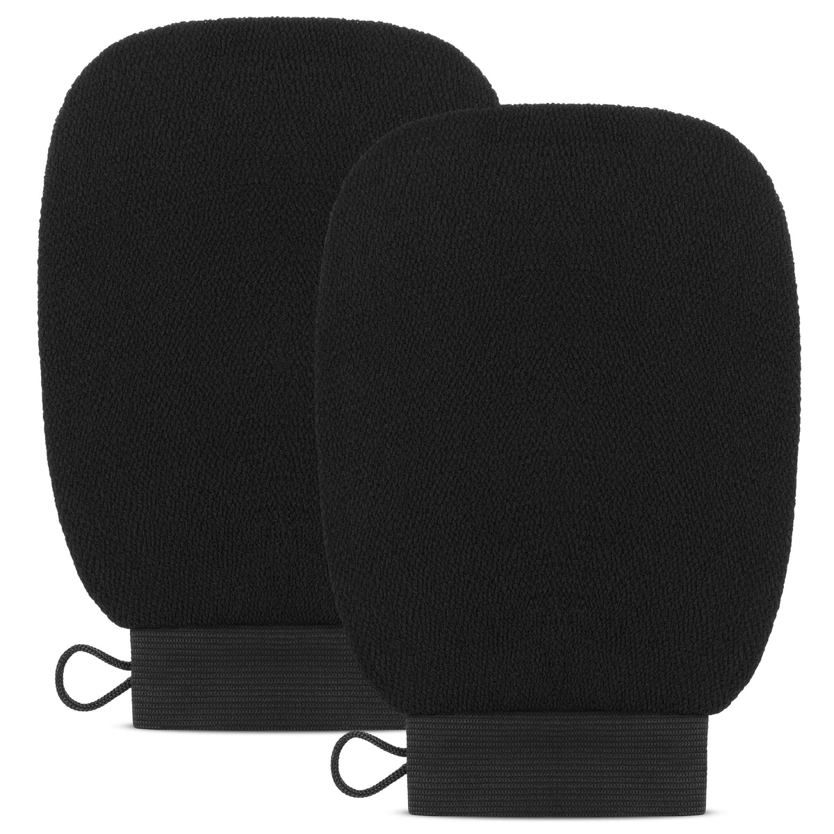 VALITIC Exfoliating Glove Body Scrubber Mitt for Shower, Pair Black