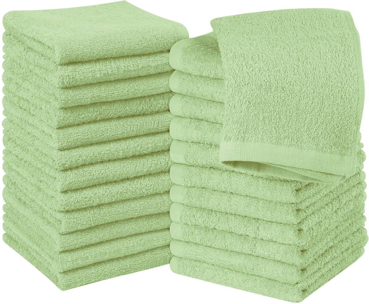Utopia Towels 24 Pack Washcloths, 12x12 in, 100% Cotton, Grey