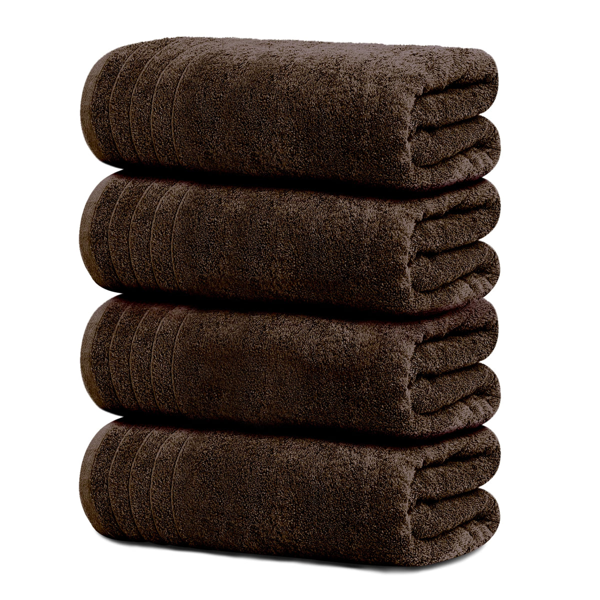 Tens Towels 4 Piece Extra Large Bath Towels 30 x 60 Inches, Navy
