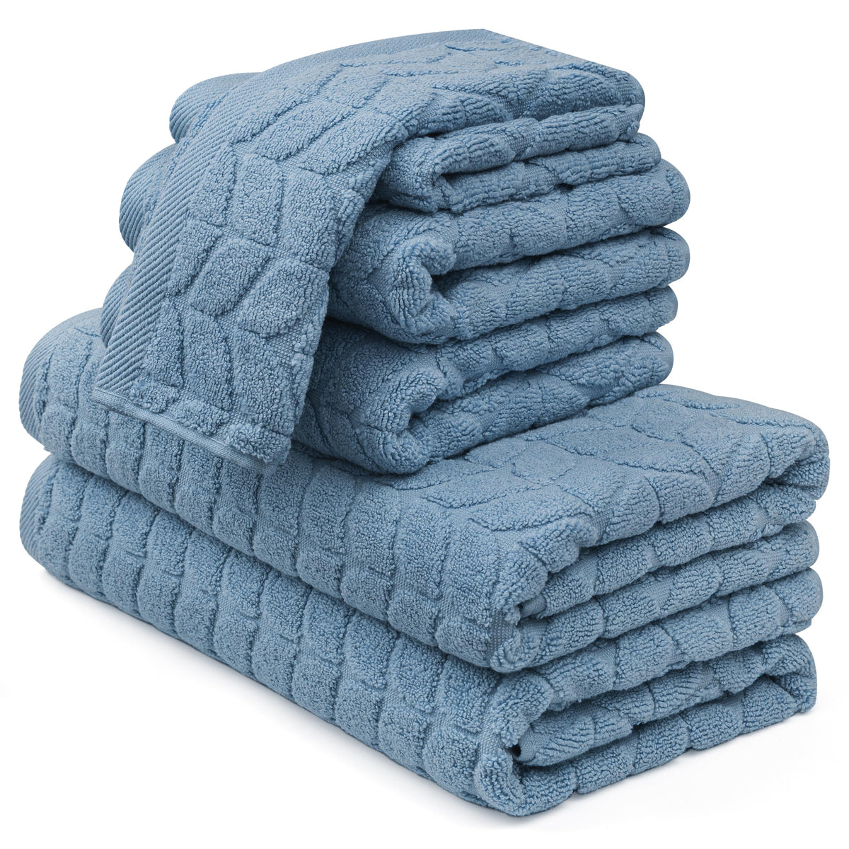 Luxury 100% Cotton Decorative Bath Towel Set, Ultra Soft - Eucalyptus Green