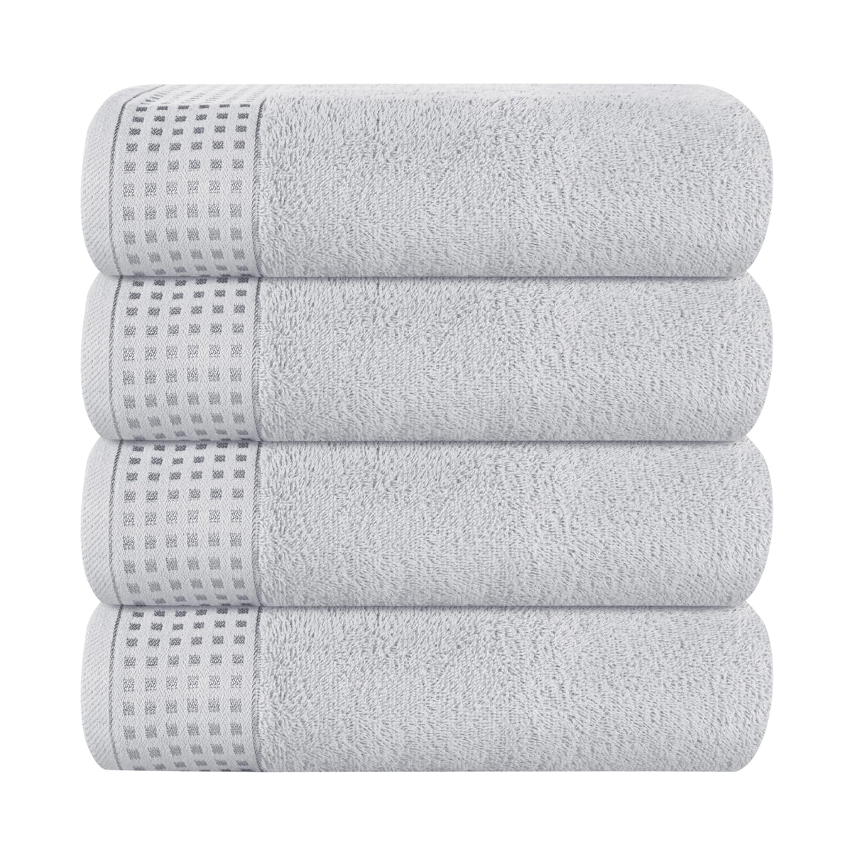 GLAMBURG 100% Cotton 2 Pack Oversized Bath Towel Set 28x55 Inches, Ultra Soft Highly Absorbant Compact Quickdry & Lightweight Large Bath Towels, Ideal for Gym Travel Camp Pool - Purple