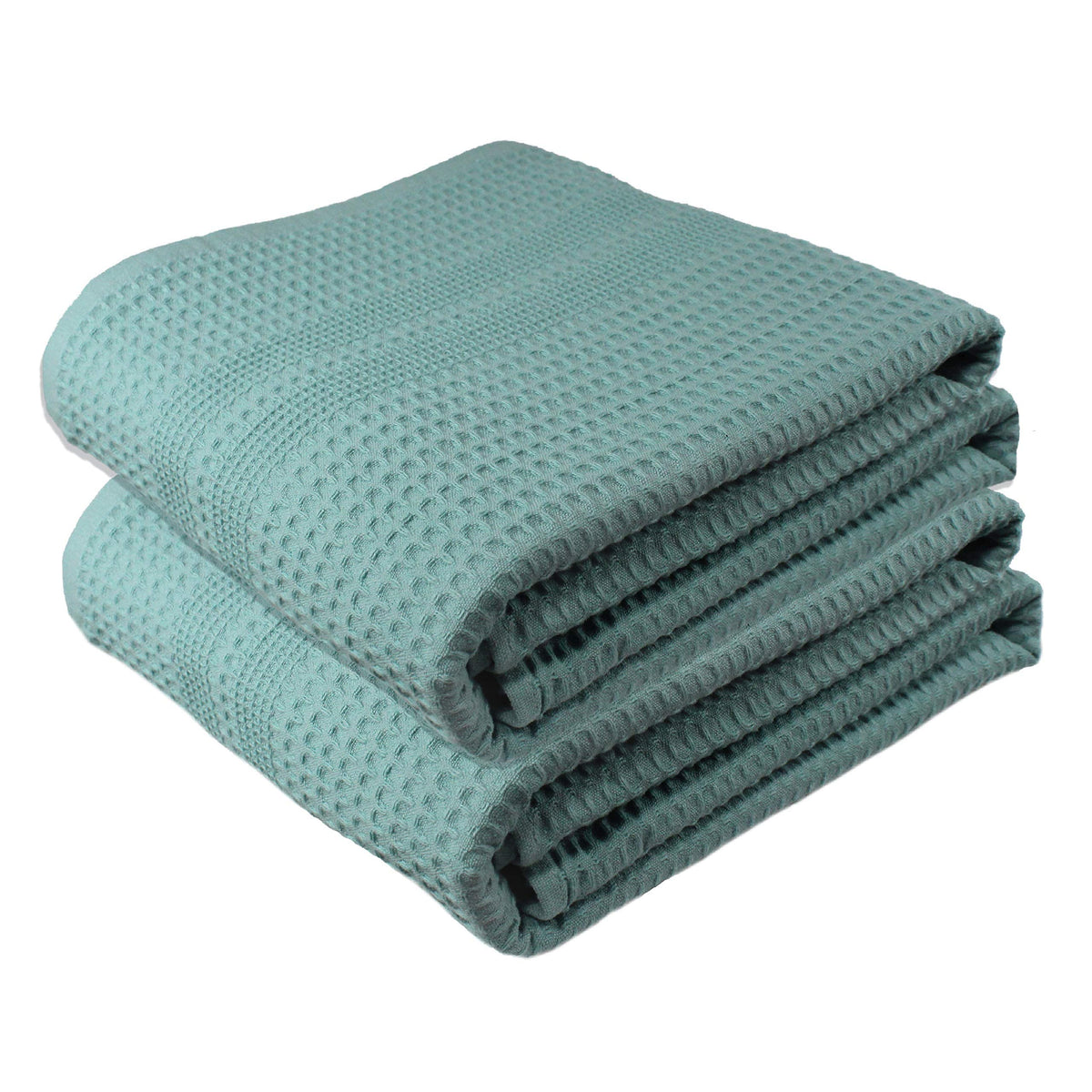 GILDEN TREE Waffle Towels for Bathroom, 100% Cotton Quick Dry Towel, Waffle Bath Towels Large, Absorbent Lightweight Travel Towel, Bath Towels Set of 2, Classic Style (Cream)