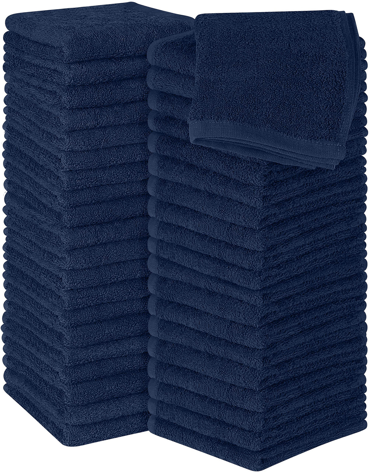 Utopia Towels 24 Pack Washcloths, 12x12 in, 100% Cotton, Grey