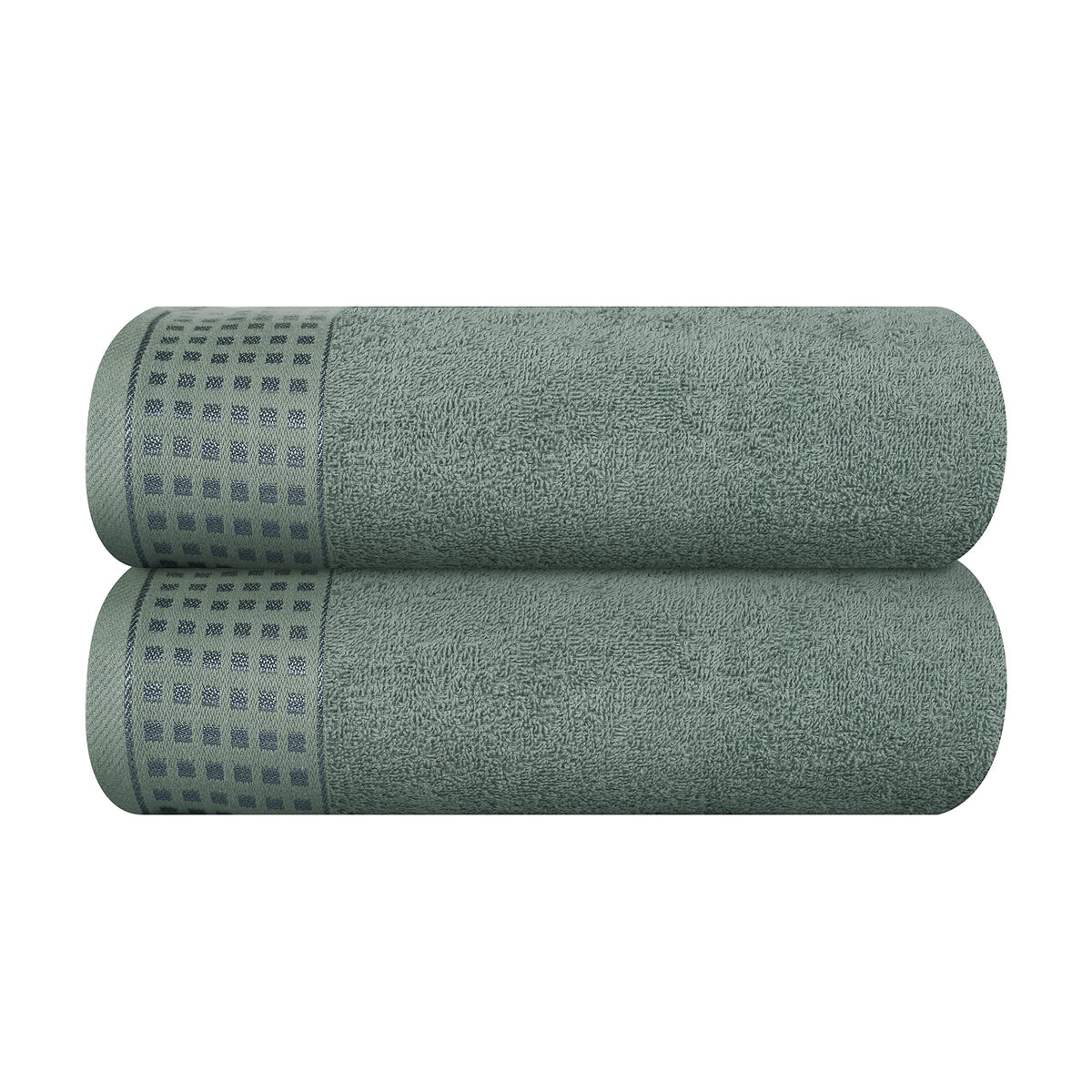 GLAMBURG 100% Cotton 2 Pack Oversized Bath Towel Set 28x55 Inches, Ultra Soft Highly Absorbant Compact Quickdry & Lightweight Large Bath Towels, Ideal for Gym Travel Camp Pool - Purple