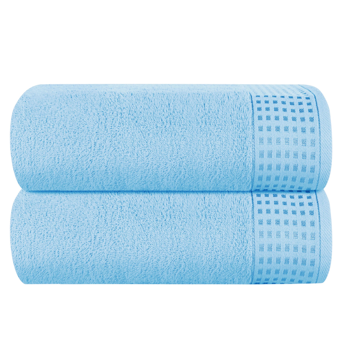 GLAMBURG 100% Cotton 2 Pack Oversized Bath Towel Set 28x55 Inches, Ultra Soft Highly Absorbant Compact Quickdry & Lightweight Large Bath Towels, Ideal for Gym Travel Camp Pool - Purple