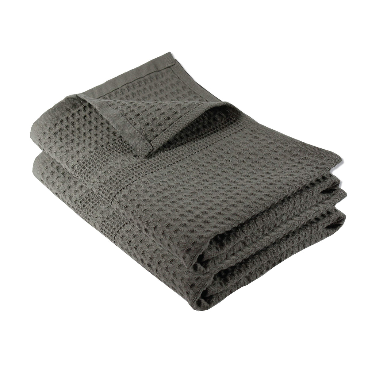 GILDEN TREE Waffle Towels for Bathroom, 100% Cotton Quick Dry Towel, Waffle Bath Towels Large, Absorbent Lightweight Travel Towel, Bath Towels Set of 2, Classic Style (Cream)