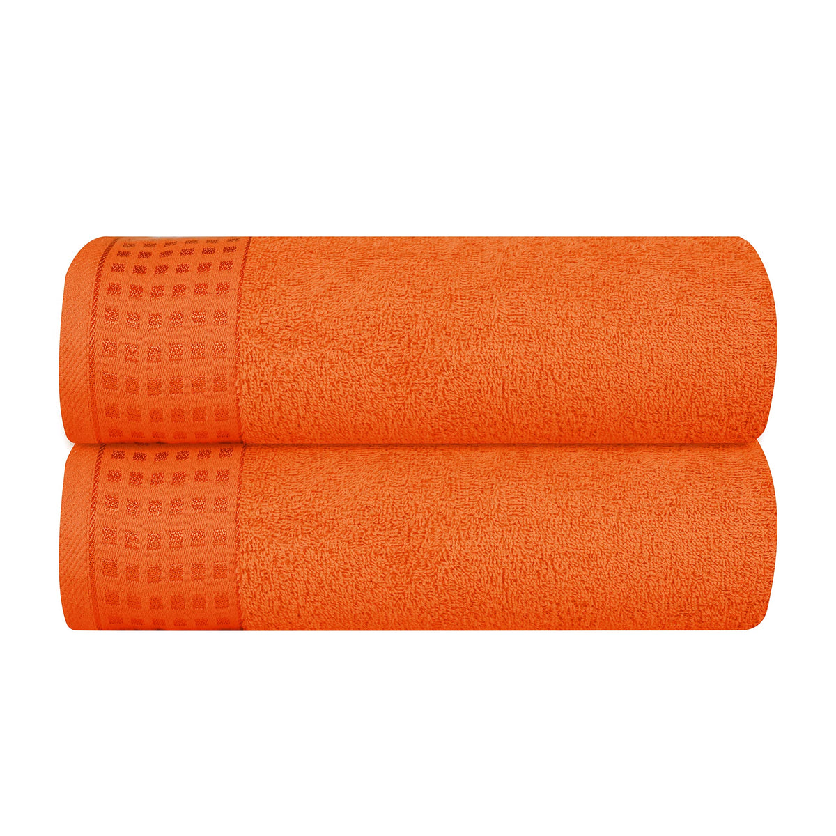 GLAMBURG 100% Cotton 2 Pack Oversized Bath Towel Set 28x55 Inches, Ultra Soft Highly Absorbant Compact Quickdry & Lightweight Large Bath Towels, Ideal for Gym Travel Camp Pool - Purple