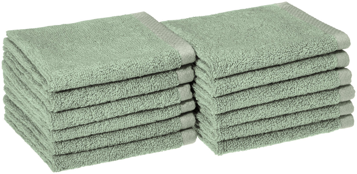 Amazon Basics 2-Piece Quick-Dry Oversize Bath Towel, 100% Cotton, 54" x 30", Lake Blue