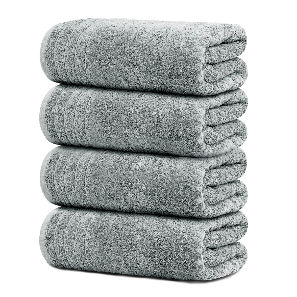 Tens Towels 4 Piece Extra Large Bath Towels 30 x 60 Inches, Navy