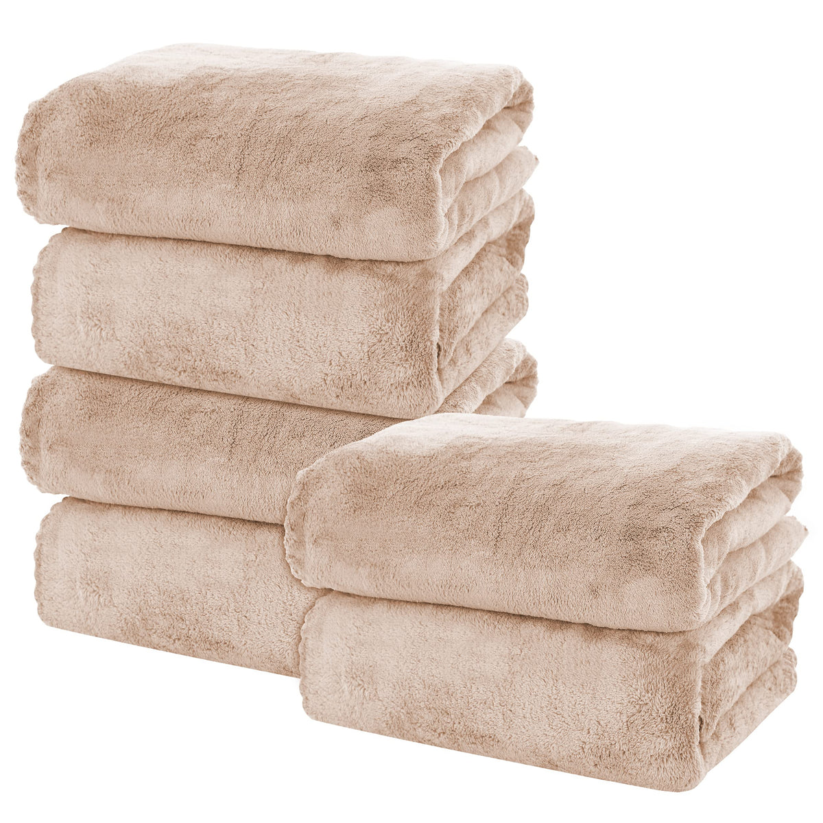 MOONQUEEN 2 Pack Premium Bath Towel Set - Quick Drying - Microfiber Coral Velvet Highly Absorbent Towels - Multipurpose Use as Bath Fitness, Bathroom, Shower, Sports, Yoga Towel (Grey)