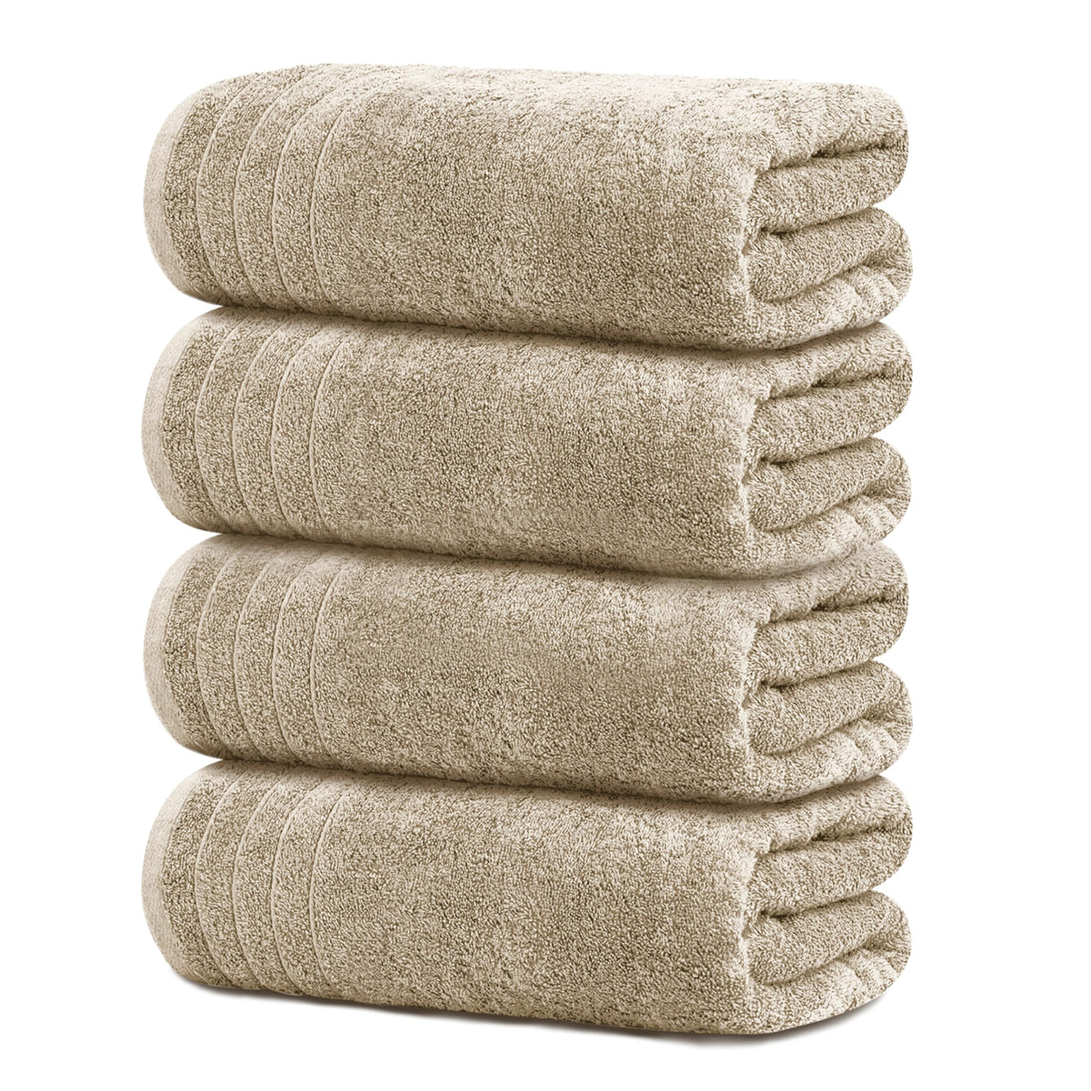 Tens Towels 4 Piece Extra Large Bath Towels 30 x 60 Inches, Navy