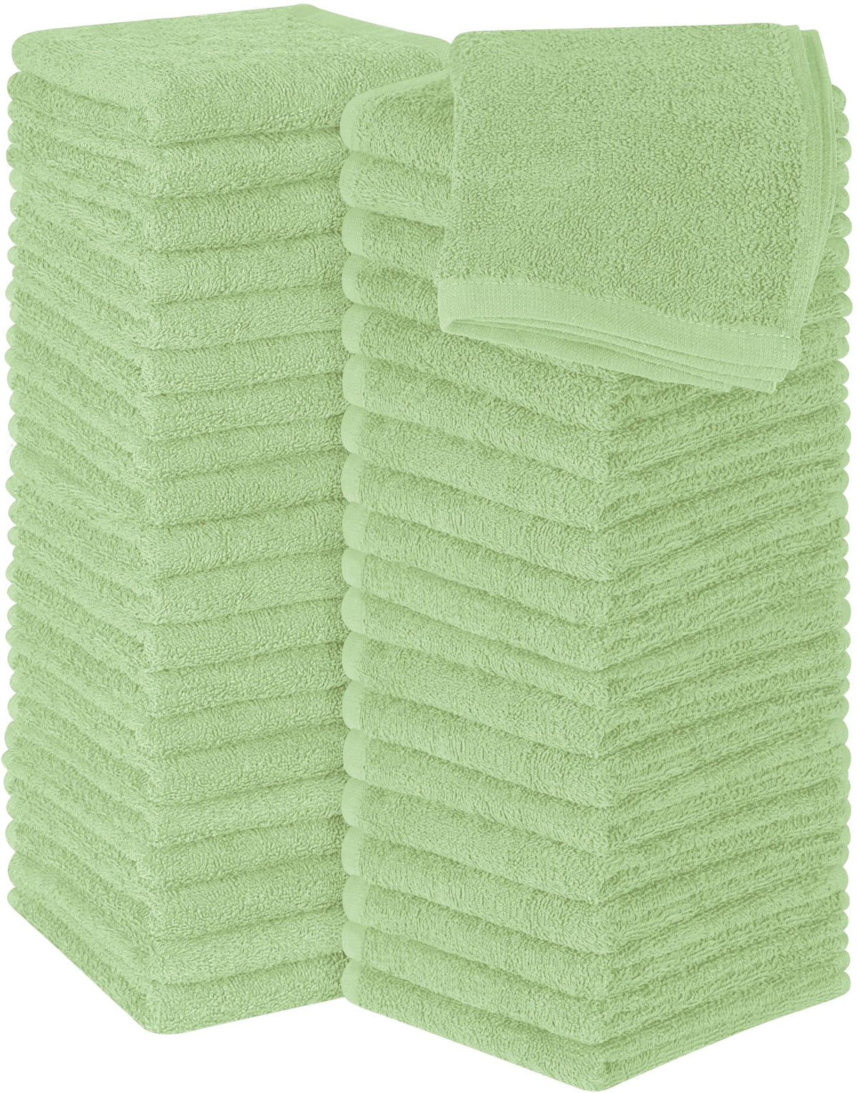 Utopia Towels 24 Pack Washcloths, 12x12 in, 100% Cotton, Grey
