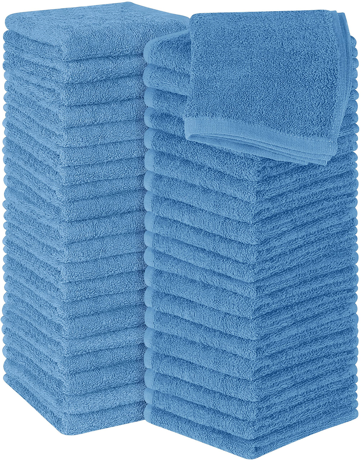 Utopia Towels 24 Pack Washcloths, 12x12 in, 100% Cotton, Grey